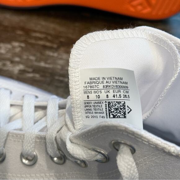 Converse Chuck Taylor Shoes Sneakers Unisex All Star CX Hi White Wild Mango NIB - Picture 3 of 15